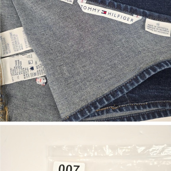 Vintage Tommy Hilfiger Cropped Cotton Denim Wrap Around Halter Top Size 12 - Picture 5 of 5